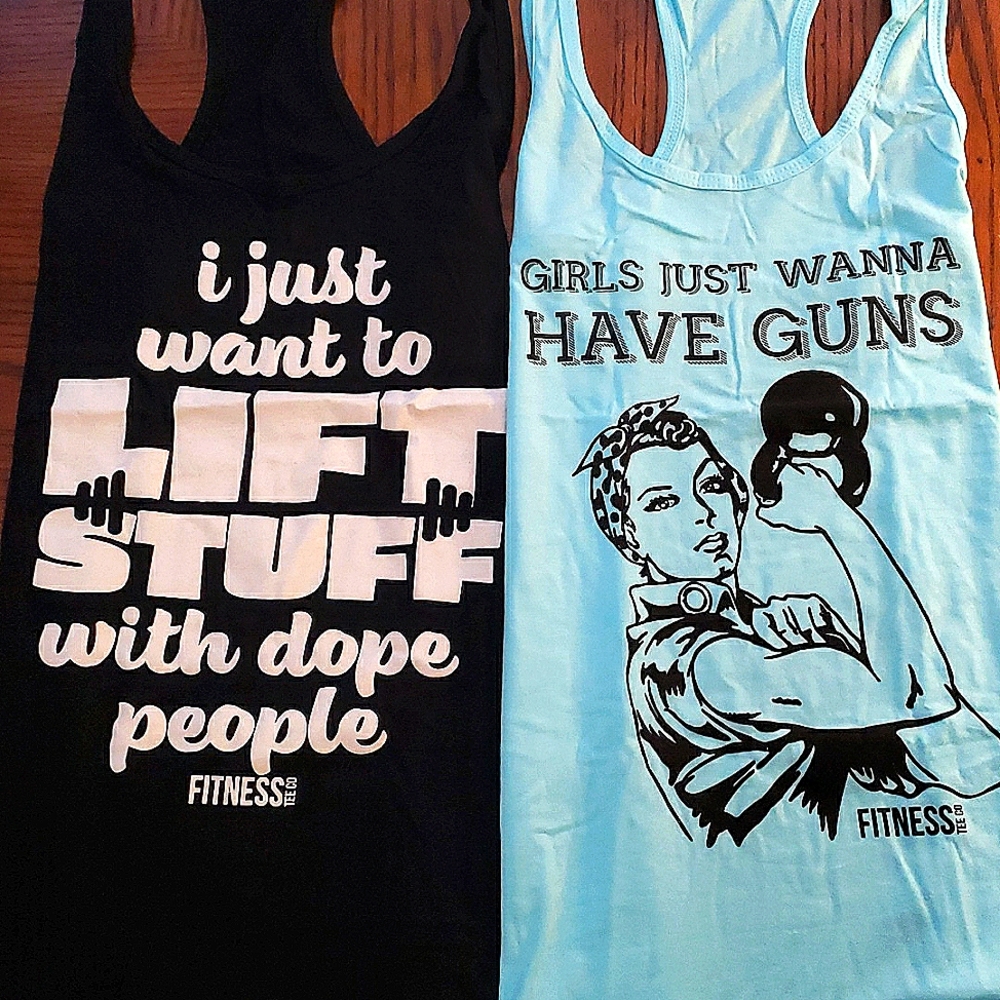 Unworn Workout Tanks, Large